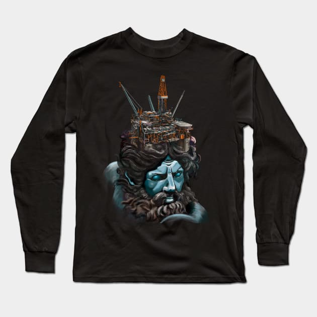Poseidon's Crown Long Sleeve T-Shirt by yoshi_amtha